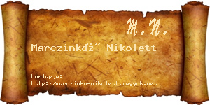 Marczinkó Nikolett névjegykártya