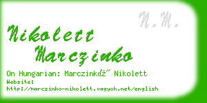 nikolett marczinko business card